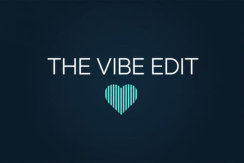 THE VIBE EDIT Logo - Thin Font with Parallel Lines